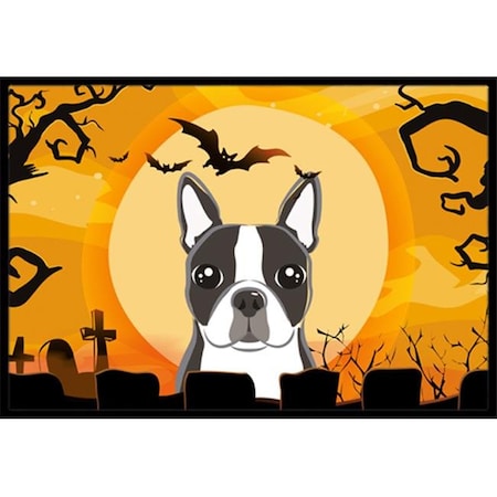 Carolines Treasures Carolines Treasures BB1761JMAT Halloween Boston Terrier Indoor & Outdoor Mat; 24 x 36 in. BB1761JMAT